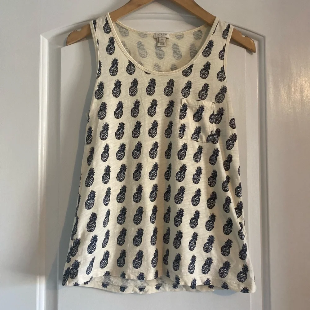 J. Crew pineapple patterned tank top XXS